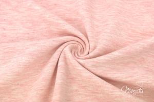 0,5 MTR. SoMMER BAUMWOLL SWEAT ROSE/APRICOT SWEAT MELIERT