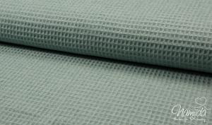 0,5 MTR. ♥ Waffel Piqué Dusty Mint meliert - Baumwollstoff ♥