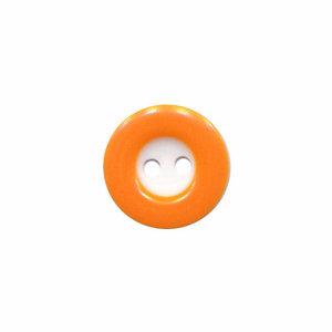 1 Stück ♥ KNOPF RUND - ORANGE - 13mm ♥