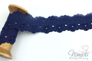 ♥1 Mtr. NAMIJDA WäSCHESPITZE - NAVY - 3cm ♥