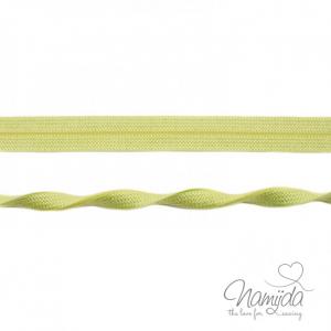 1 MTR. ♥ Elastisches Einfassband JACQUARD - Lime - 20mm - Glänzend ♥