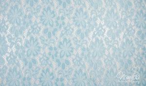 0,5 MTR. ♥ Elastische Spitze SoMMERBLUMEN - ANTIK BLau - Spitzenstoff ♥