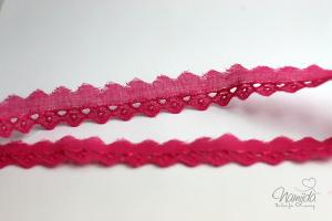 ♥1 Mtr. Wäschespitze - ZACKENKANTE - 2,5cm - PINK♥