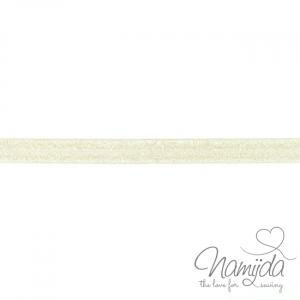 1 MTR. ♥ XL Elastisches Einfassband - GLITTER Sand - Falzgummi 20mm ♥