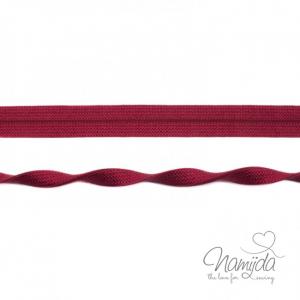 1 MTR. ♥ Elastisches Einfassband JACQUARD - Beere - 20mm - Glänzend ♥