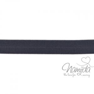 1 MTR. ♥ Elastisches Einfassband MATT - DuNKELGRAU - 20mm ♥