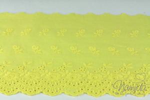 ♥1 Mtr. Wäschespitze -XXL Yellow FLOWERS  17,5cm ♥