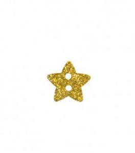 1 Stück ♥ GLiTZER STAR KNOPF - DARK GoLD - 18mm ♥