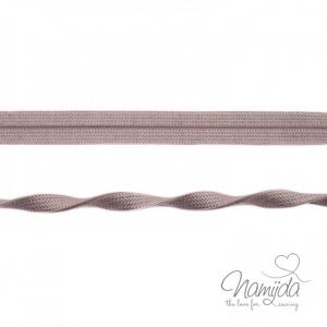 1 MTR. ♥ Elastisches Einfassband JACQUARD - Grau - 20mm - Glänzend ♥