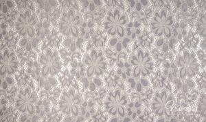 0,5 MTR. ♥ Elastische Spitze SoMMERBLUMEN - Grau - Spitzenstoff ♥