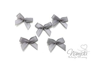 5 ♥ LiTTLE BOWS HeLL- GRAU - 19x16mm ♥