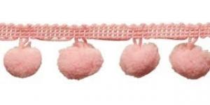 1 MTR. ♥ PomPom Bommelborte PEACH ♥