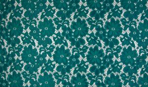 0,5 MTR. ♥ Elastische Spitze SoMMERBLUMEN - PETROL - Spitzenstoff ♥