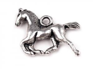 1 Stück - PFERD Anhänger  - SiLBER - 15x18mm