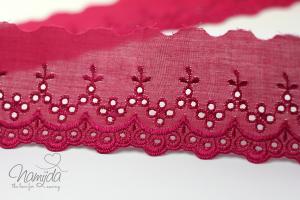 ♥1 Mtr. Wäschespitze - ZIERSPITZE - BOGENKANTE  7cm - Pink ♥