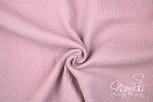 0,5 MTR. ♥ DouBLE GAUZE - Musselin ROSE - Baumwollstoff ♥