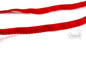 1 MTR. ♥ Elastisches Einfassband -  Schrägband - Rot ♥