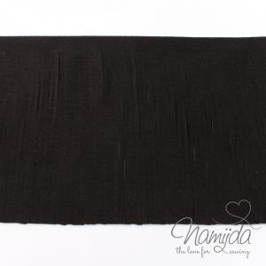 1Mtr. ♥XL Kunstleder Fransenband SCHWARZ - 12cm ♥