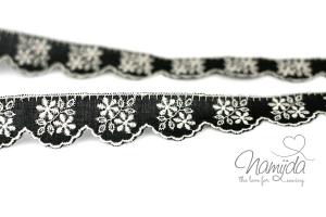 ♥1 Mtr. Wäschespitze ♥ Shabby Style - SCHWARZ - 2,2cm ♥