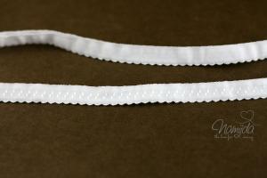 1 MTR. ♥ Elastisches Einfassband -  Schrägband - Weiss ♥